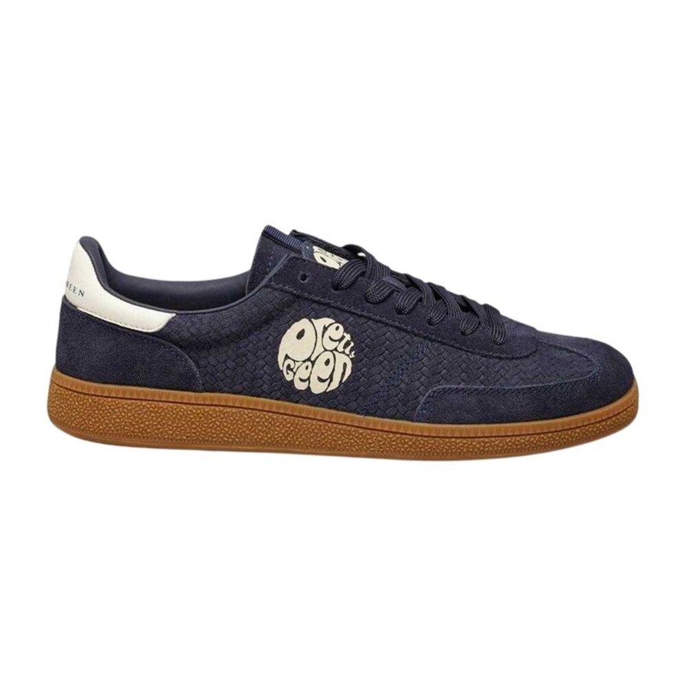 Pretty Green Mens Ramblas Suede Sneakers / Navy